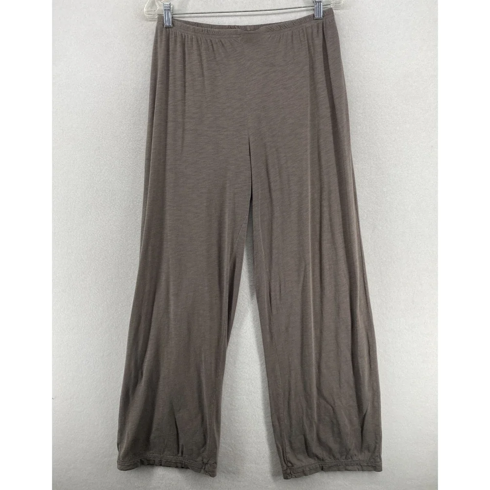 EILEEN FISHER GARNET HILL Pants M Pajama Organic Cotton Jersey Lounge Gray